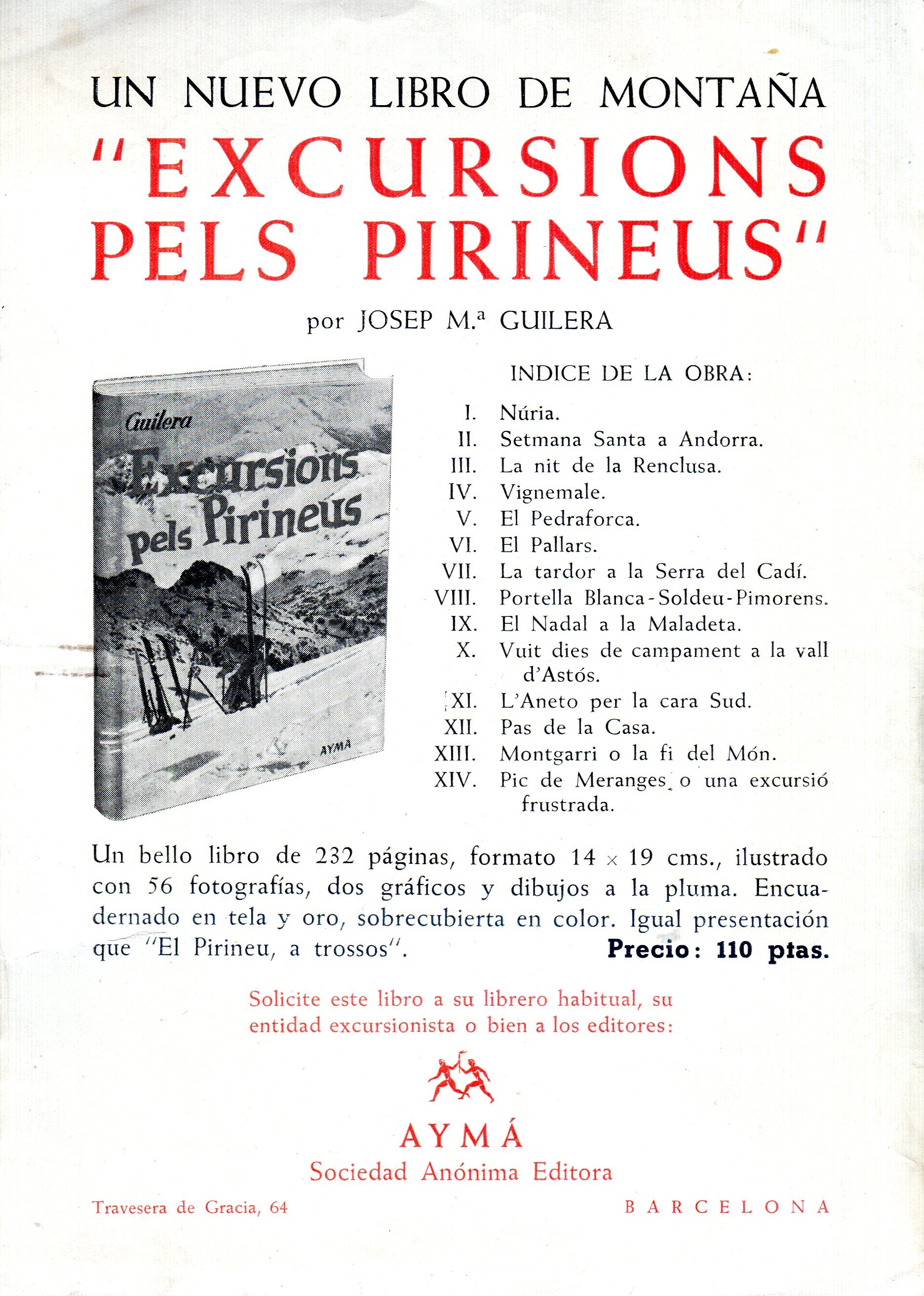 "Excursions pels Pirineus" : Un nuevo libro de montaña - Portada